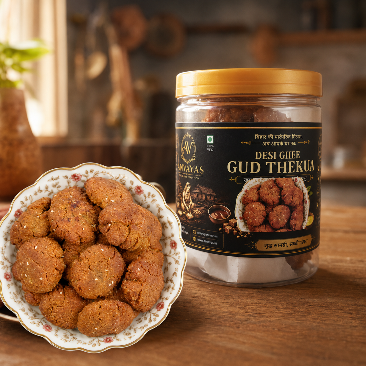 Desi Ghee Gud Thekua - Soft